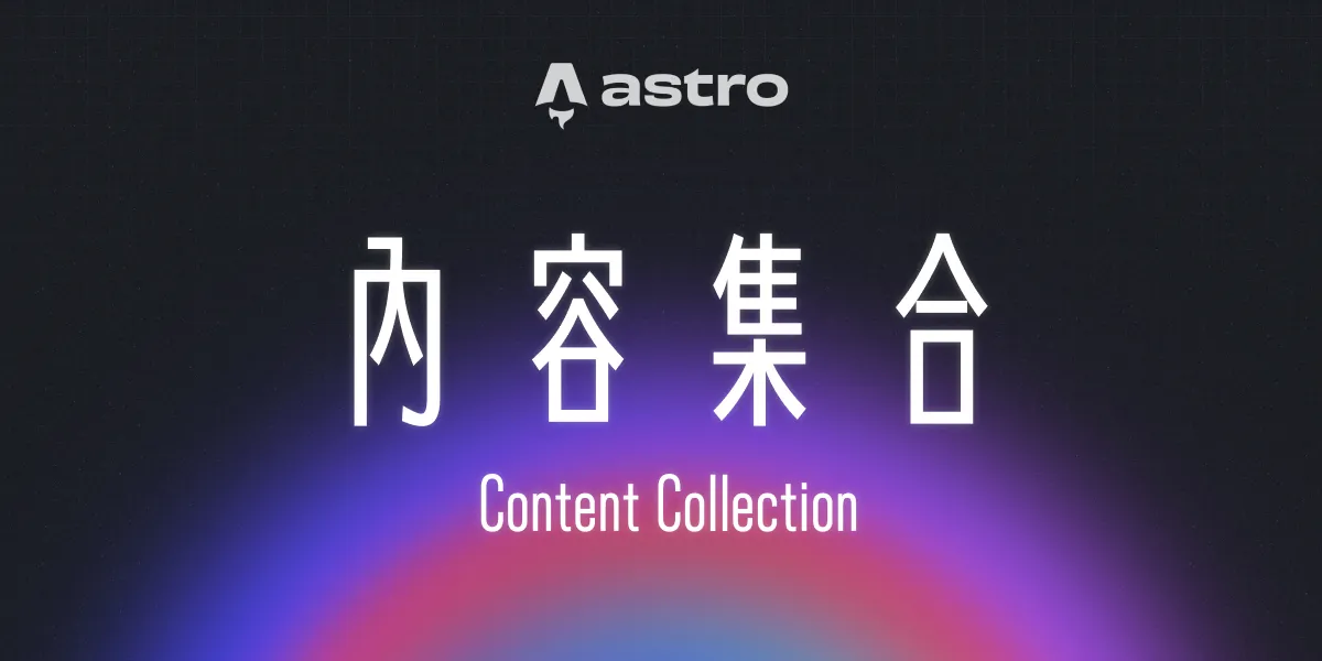 一個漂亮的漸層背景上面有一句標題:「內容集合」