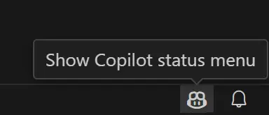 VSCode 右下角的 GitHub Copilot 圖示