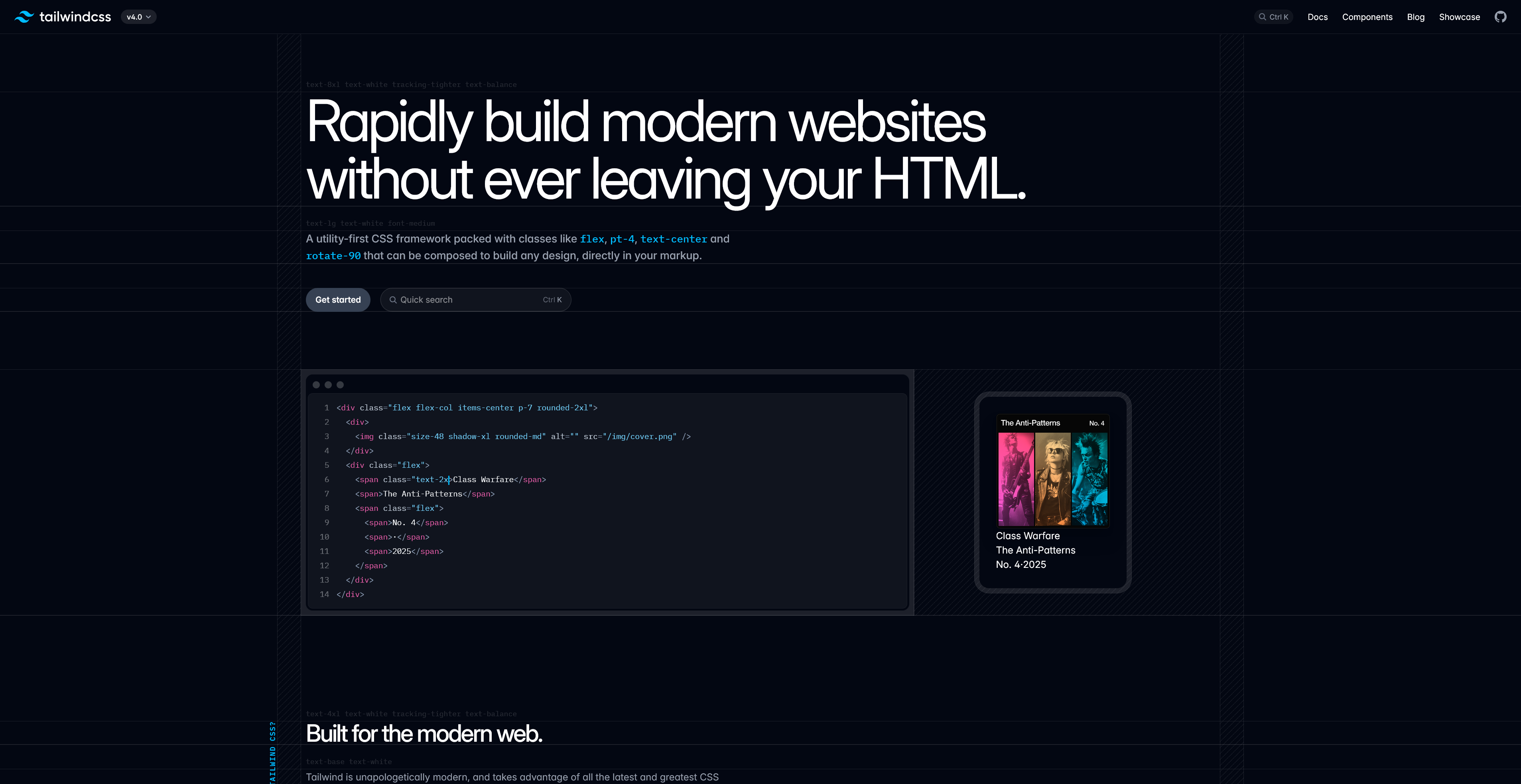 Tailwind 4.0 Homepage